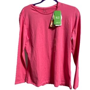 Splash Basics Women’s Long Sleeve Crew Neck T-Shirt Pink Siz 18  Sustainable E-2